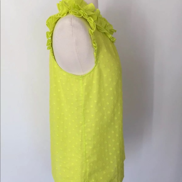 NWT J Crew Ruffle In Clio Dot Sleeveless Top - Picture 3 of 3